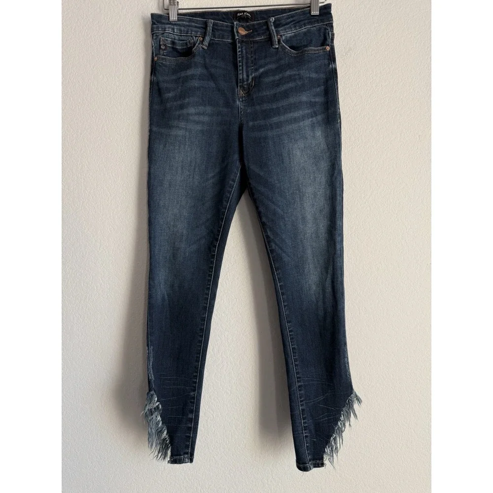 DEAR JOHN Gisele Women's Size 29‎ High Waisted Skinny Button Fly Jeans Raw Hem - Picture 8 of 11